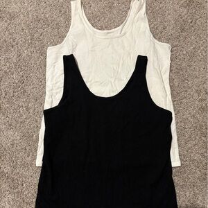 Classic Black and Off White Women's Tank Tops